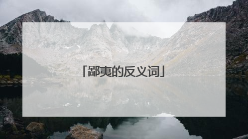 鄙夷的反义词