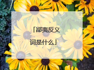 鄙夷反义词是什么