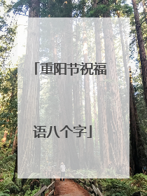 重阳节祝福语八个字