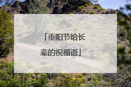 重阳节给长辈的祝福语