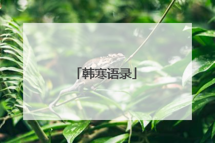 韩寒语录