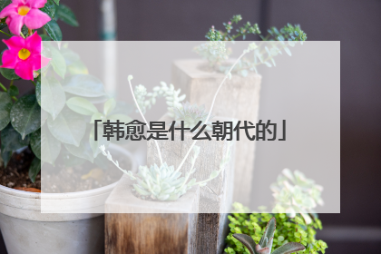 韩愈是什么朝代的