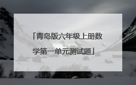 青岛版六年级上册数学第一单元测试题