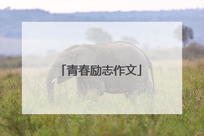 青春励志作文