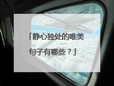 静心独处的唯美句子有哪些？
