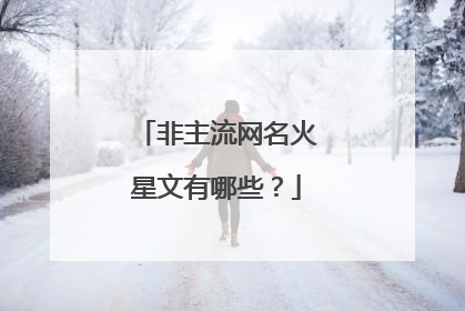 非主流网名火星文有哪些?