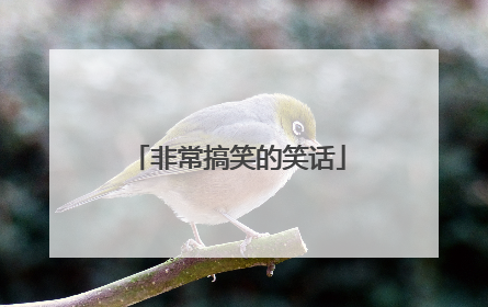 非常搞笑的笑话