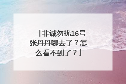 非诚勿扰16号张丹丹哪去了？怎么看不到了？