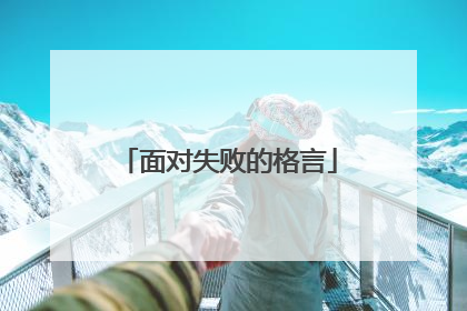 面对失败的格言