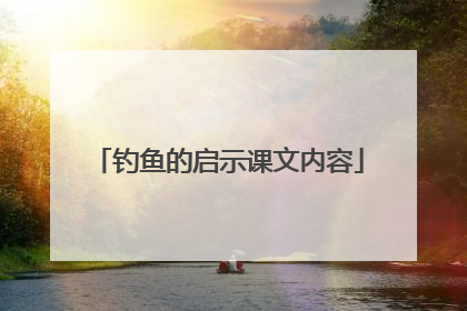 钓鱼的启示课文内容