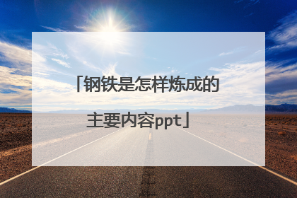 钢铁是怎样炼成的主要内容ppt