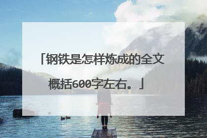 钢铁是怎样炼成的全文概括600字左右。