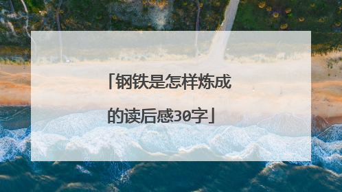 钢铁是怎样炼成的读后感30字