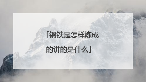 钢铁是怎样炼成的讲的是什么