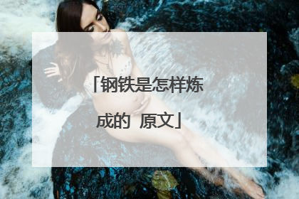 钢铁是怎样炼成的 原文