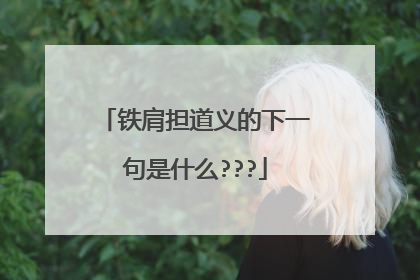 铁肩担道义的下一句是什么???