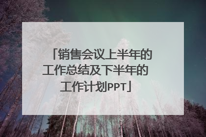 销售会议上半年的工作总结及下半年的工作计划PPT