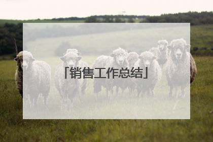 销售工作总结
