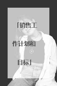 销售工作计划和目标