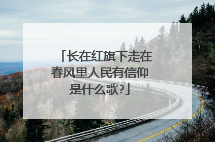 长在红旗下走在春风里人民有信仰是什么歌?