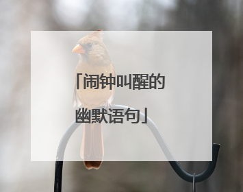 闹钟叫醒的幽默语句