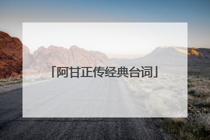 阿甘正传经典台词