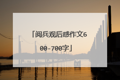 阅兵观后感作文600-700字
