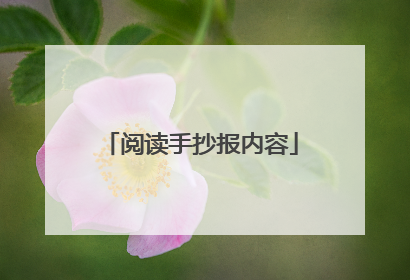 阅读手抄报内容