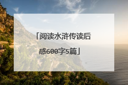 阅读水浒传读后感600字5篇