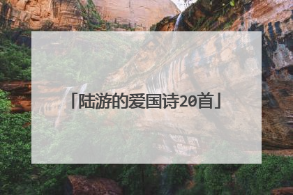 陆游的爱国诗20首