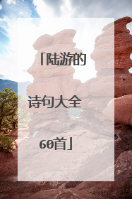 陆游的诗句大全60首