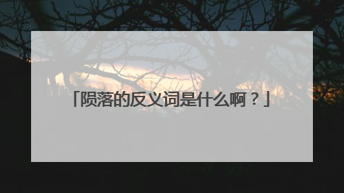 陨落的反义词是什么啊?
