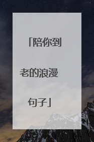 陪你到老的浪漫句子