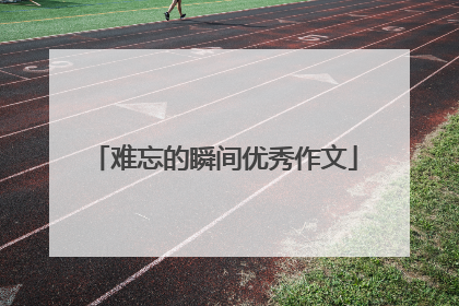 难忘的瞬间优秀作文