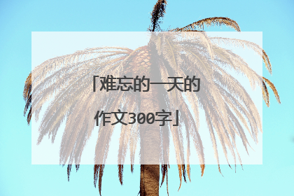 难忘的一天的作文300字