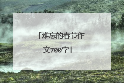 难忘的春节作文700字