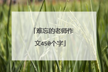 难忘的老师作文450个字