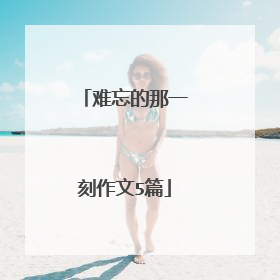 难忘的那一刻作文5篇