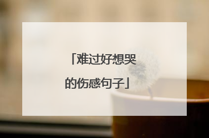 难过好想哭的伤感句子