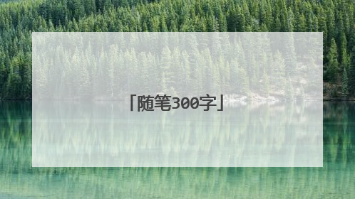 随笔300字