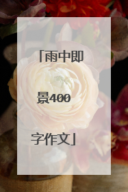 雨中即景400字作文