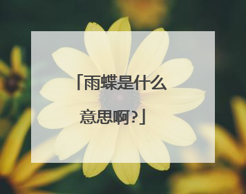 雨蝶是什么意思啊?