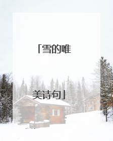 雪的唯美诗句