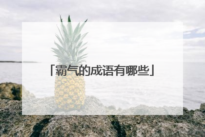 霸气的成语有哪些