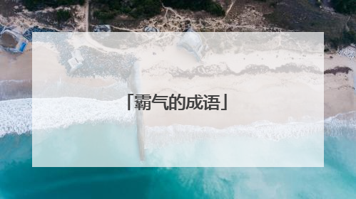 霸气的成语