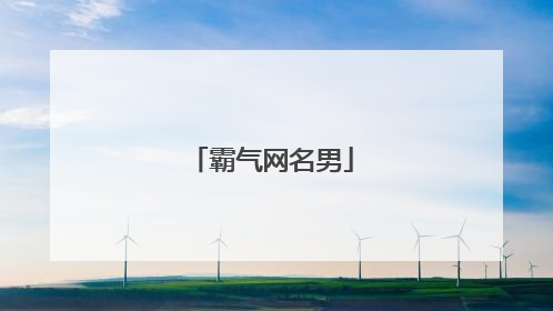 霸气网名男