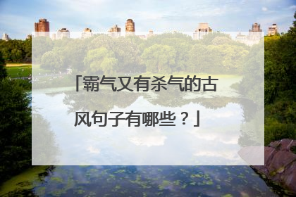 霸气又有杀气的古风句子有哪些？