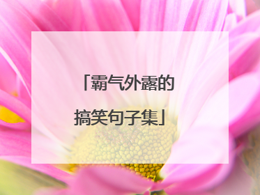 霸气外露的搞笑句子集