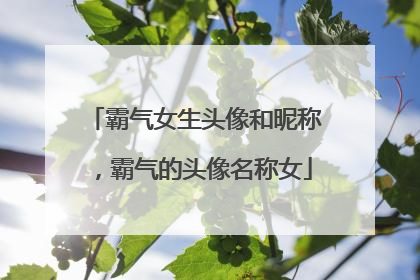 霸气女生头像和昵称，霸气的头像名称女