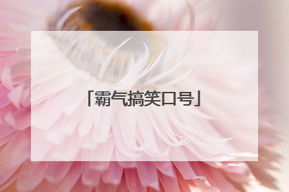 霸气搞笑口号